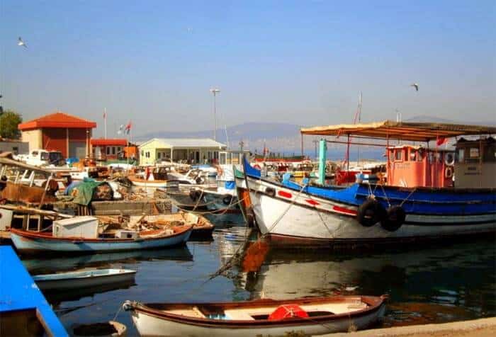Marina on Heybeliada, Istanbul's Asian side.