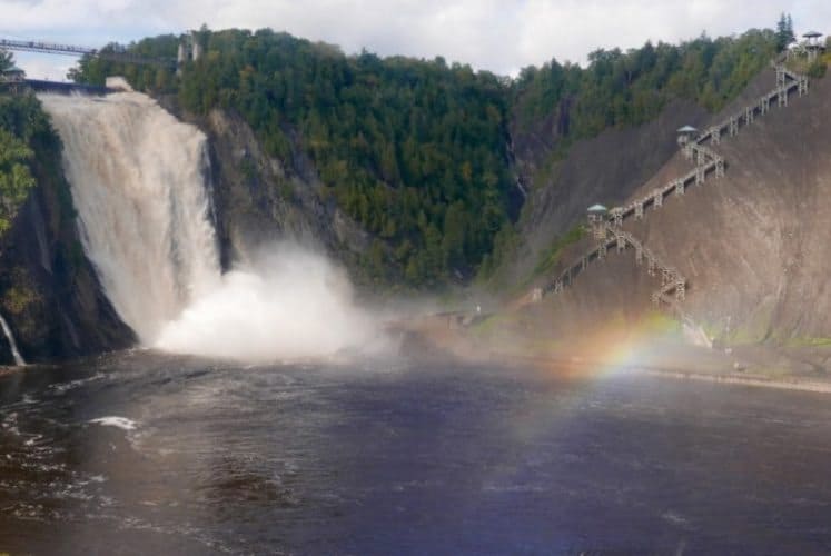 Montmorency Falls, north of Quebec City. 