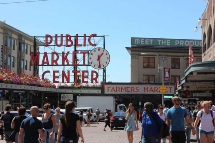 Seattle's Public Market Center, the biggest tourist draw next to the Space Needle.