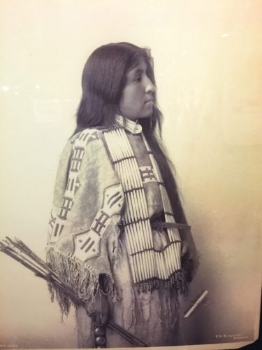 Indian woman at the Nebraska History museum.