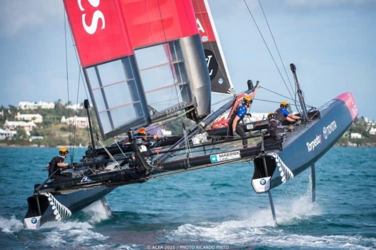 Louis Vuitton America's Cup World Series Bermuda training off the coast of Bermuda.