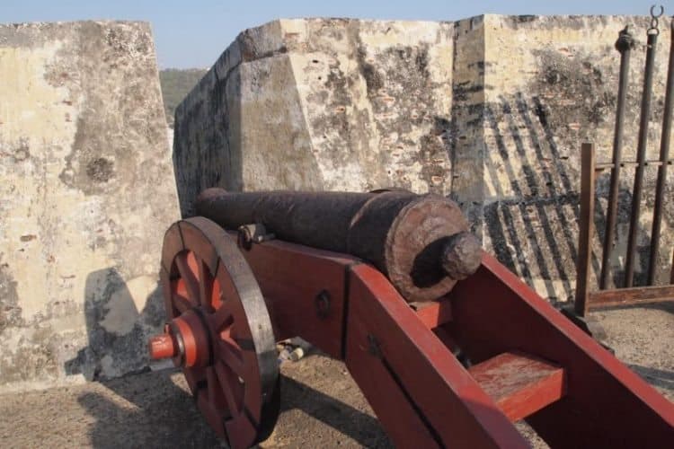 A cannon at Castillo San Felipe de Barajas, in Cartagena. 