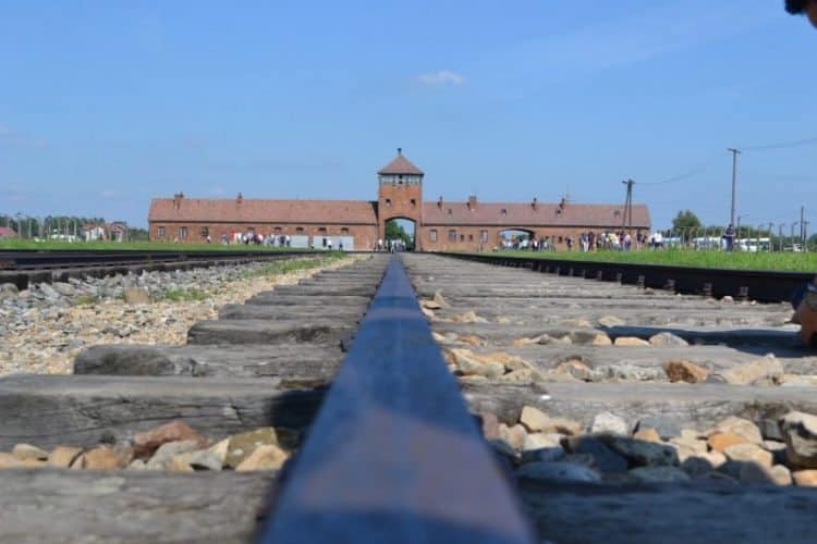 The railroad tracks that lead to Auschwitz Nazi Concentration Camp in Poland. Vanessa Gibbs photos.