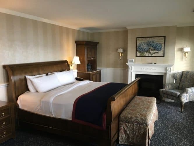 One of the 32 spacious rooms at the Madison Beach Hotel in Connecticut.