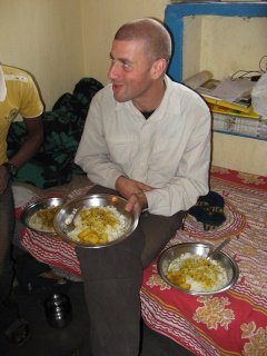 Dining in Pushkar, India.