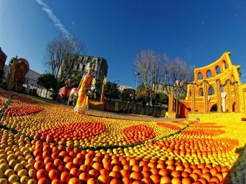 Lemons on the ground and made into buildings adorn the town every February in Southern France.