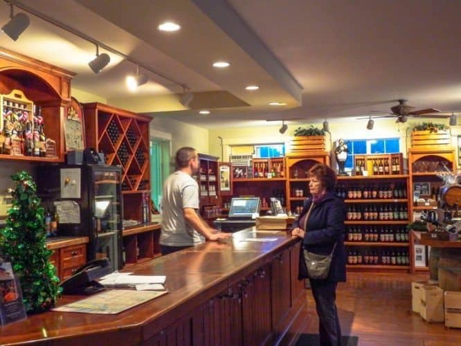 Buying Wine Fort Winery in British Columbia.