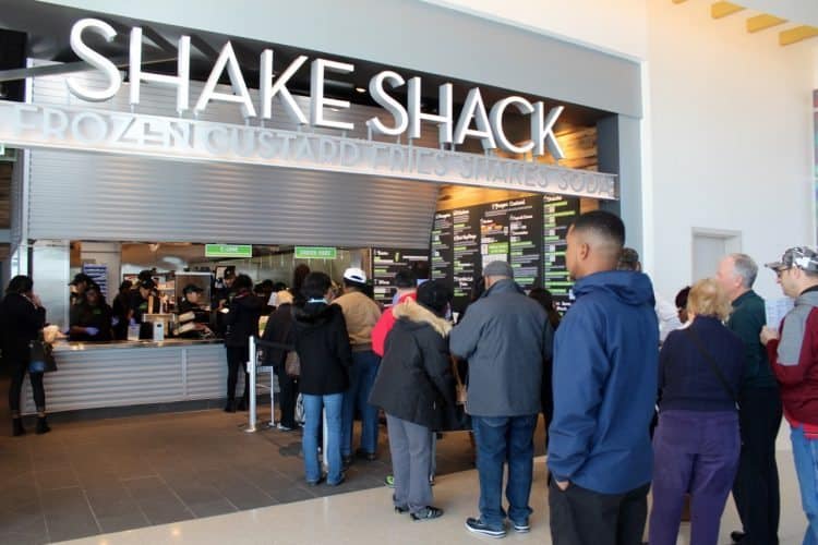 Long line at the Shake Shack