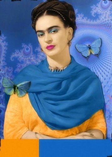 Frida in blue, her favorite color. 