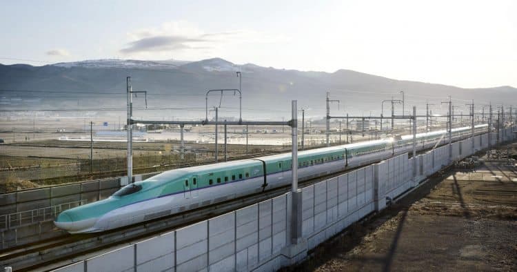 The Hokkaido Shinkansen runs all the way up to the top of the country.