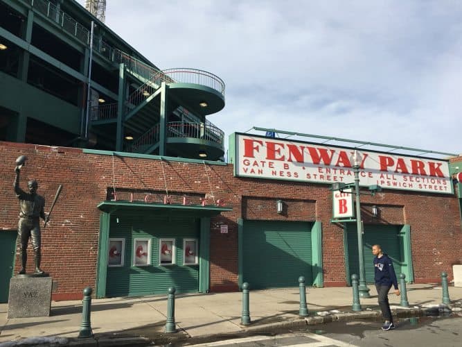 The most famous baseball park in America is Fenway Park, downtown Boston, and easy to reach from the Seaport district.