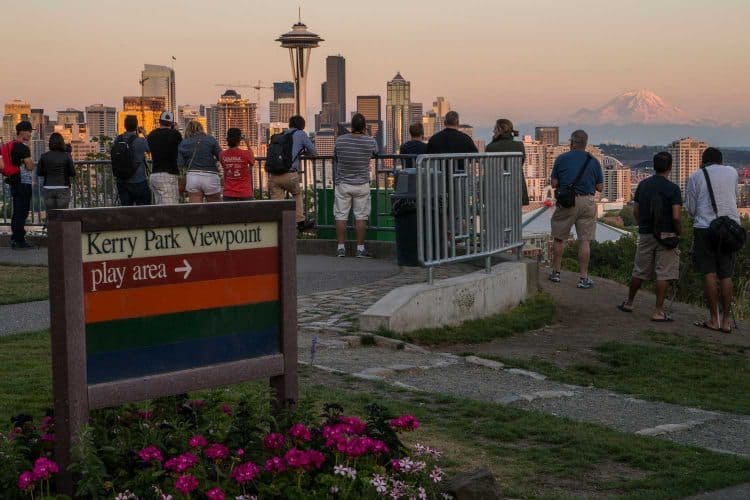 Kerry Park offers some of the best views of beautiful Seattle, Washington. 