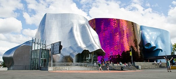 The Museum of Pop Culture in Seattle is striking, it looks like no other museum.