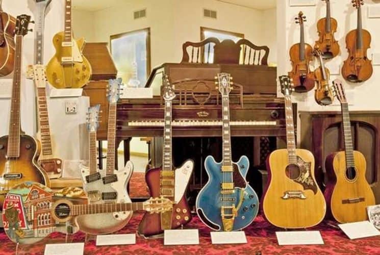 Collection of guitars at National Music Museum