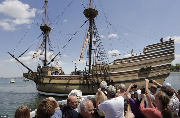 Full size replica of the Mayflower