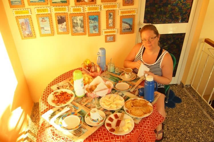 The big breakfast at the Casa Particulare in Vinales.