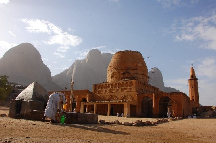 Kassala, the mosque and the mountains, in Sudan, Africa.
