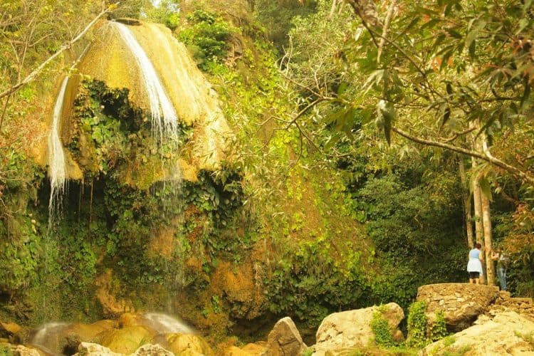 The top of the waterfall in Soroa, Cuba.