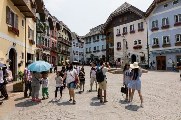 Hallstatt Village in Southern China. Hongkongfp.com photo. Getting sick in China.