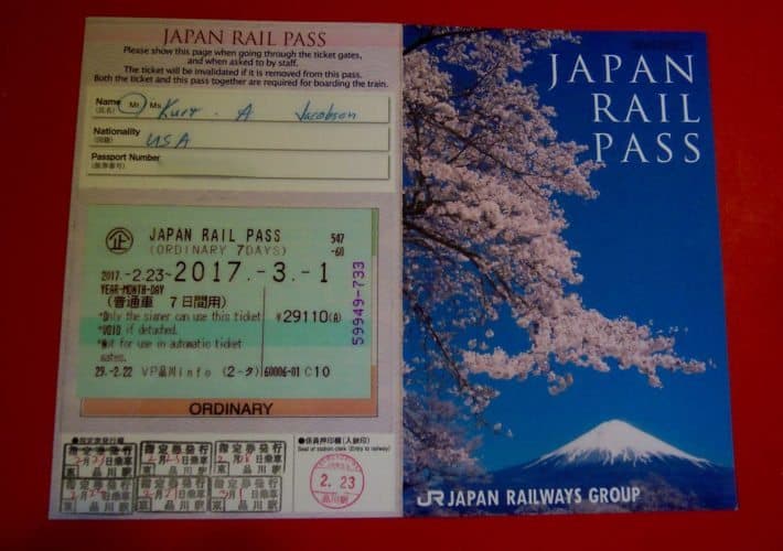 JR Rail pass 2017
