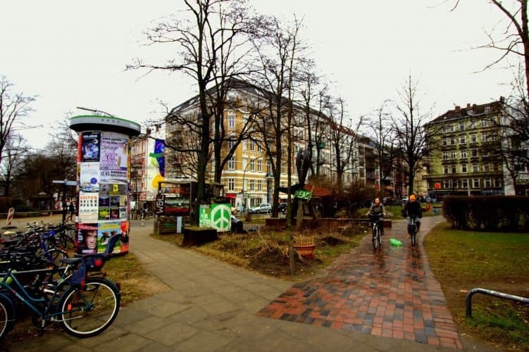 Hamburg is a bike friendly city.