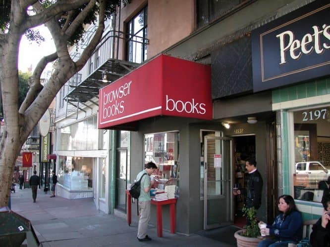 Browser Books, next to Peets Coffee in San Francisco's Cow Hollow neighborhood. SanFranciscoDays.com photo.