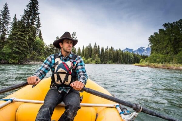 Brad Ludden on the river in Montana.