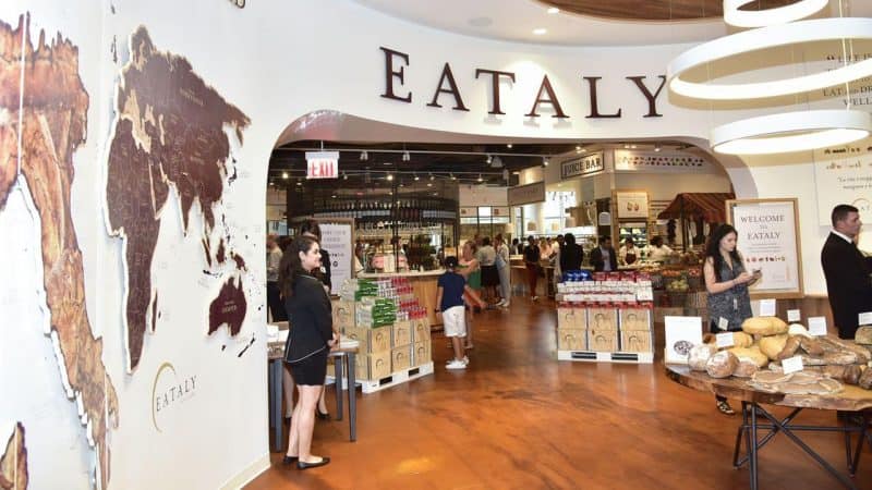 Eataly's second location in the 4 World Trade Center. Get your Italian on at this remarkable marketplace. Photo by ABC7 New York.