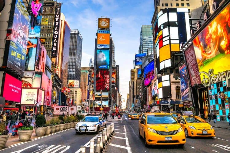 An accurate portrayal of the reoccurring hustle and bustle in Times Square, New York City. New York Attractions
