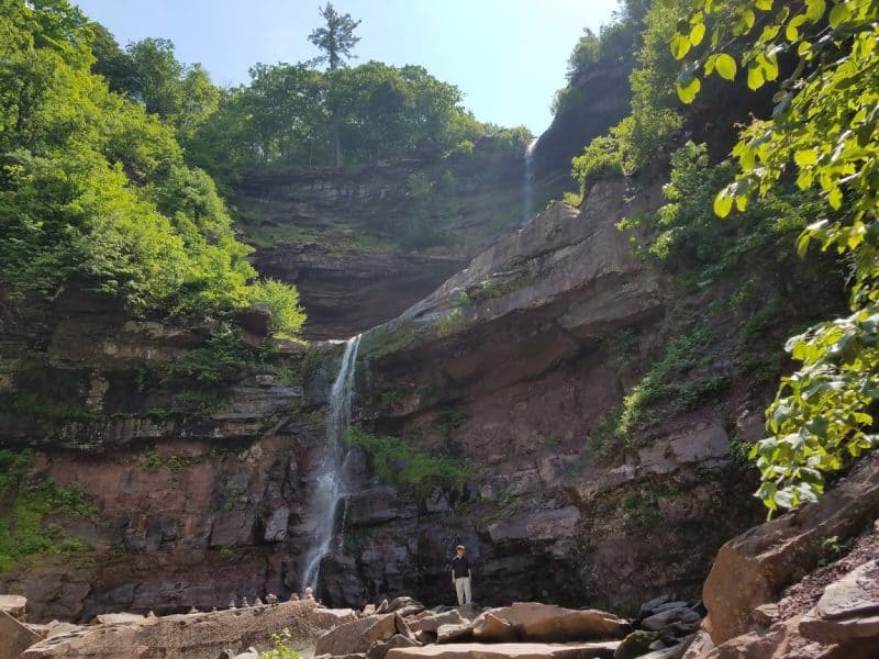 Kaaterskill Falls, a 250-foot high waterfall in New York's Catskill Mountains. Devinne Zadravec photos.