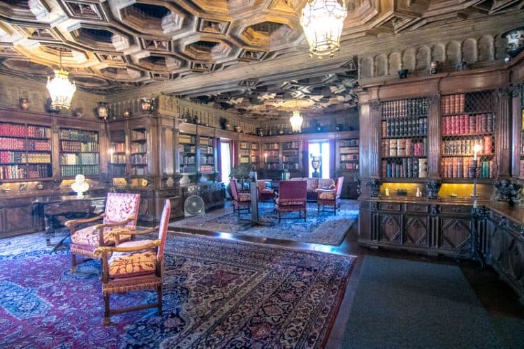 The Main Library at Hearst Castle.