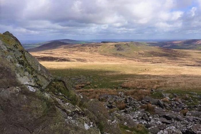 Panoramic Views, Preseli Hills in Wales, England.