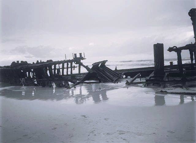 The wreck of the SS Maheno on Fraser Island.