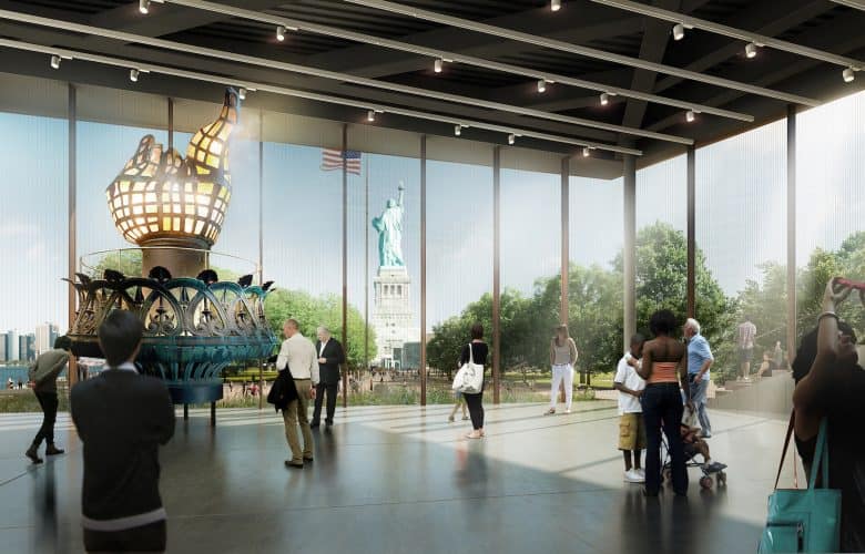 The inside of the Statue of Liberty Museum, expected to be completed by 2019. Photo by Curbed NY.