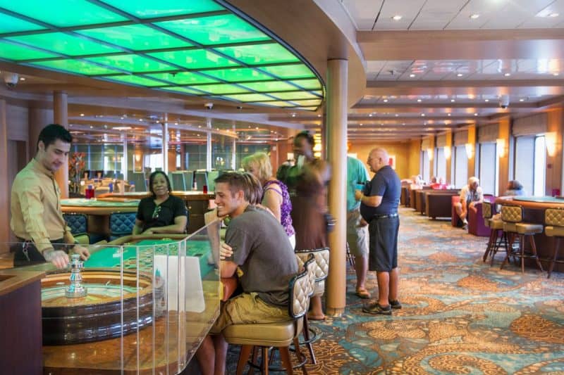 Casinos on board are a treat for many cruisers, something for mom and dad and a great big pool for the kids.