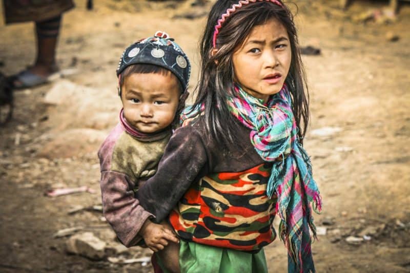 Akha kids in northern Laos.