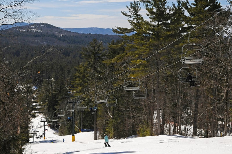 Ski, snowboard, and tube at King Pine Ski Area at Purity Spring Resort during the winter months. Photo courtesy of Purity Spring Resort 