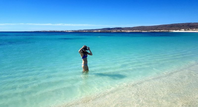 Turquoise Bay is beach perfection, with white sand, crystalline water, and the snorkeling to match, in Australia's Cape Range National Park. Kane Henderson photos.