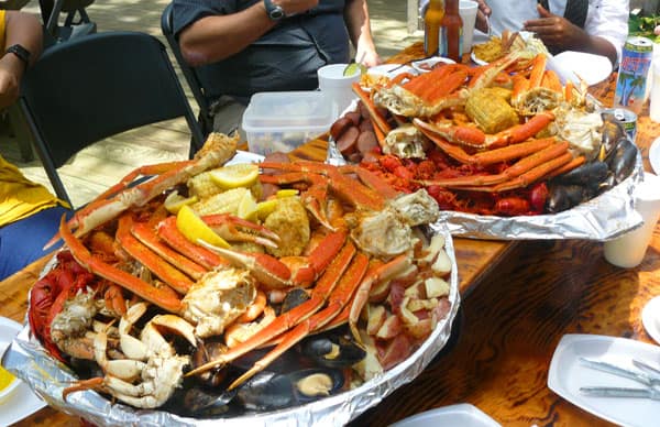 Platters at The Crab Shack on Tybee Island