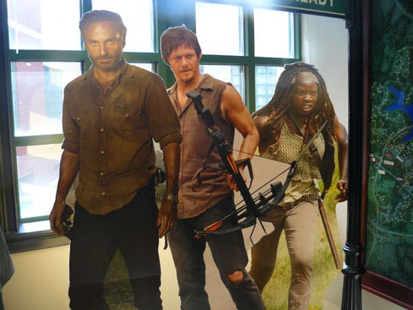 Cutouts of actors from "The Walking Dead'
