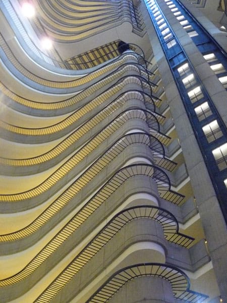 The elevator at the Marriott Marquis in Atlanta featured in "The Hunger Games: Catching Fire"