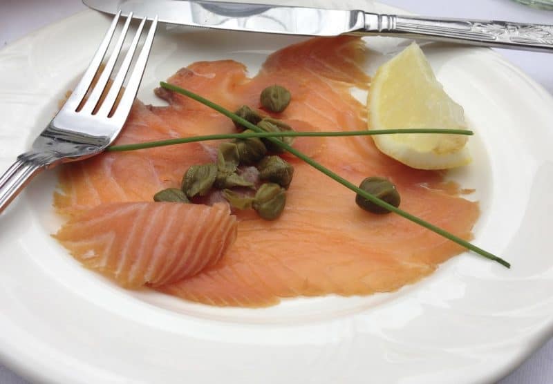 Salmon with capers from Caviston's Food Emporium.