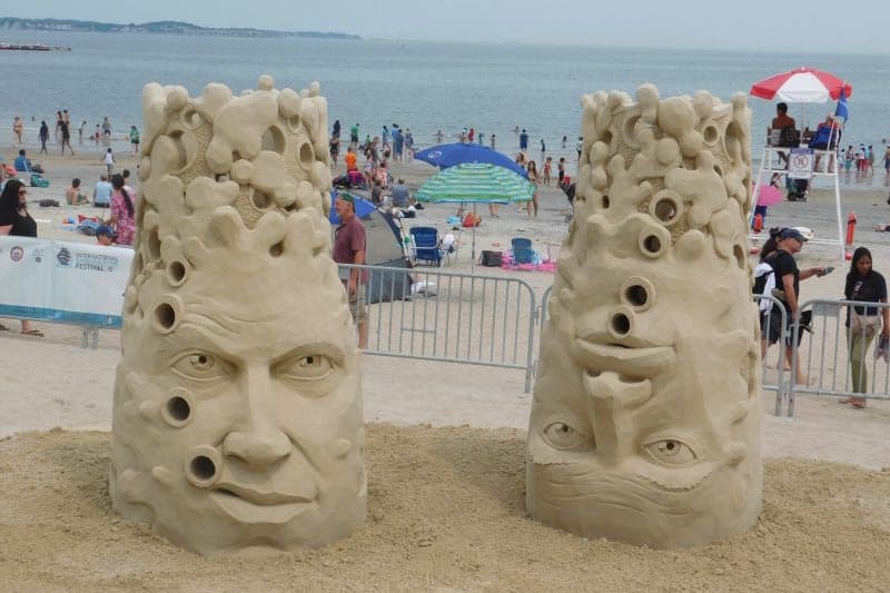 My favorite sculpture made by a sand sculpting artist at Revere Beach.