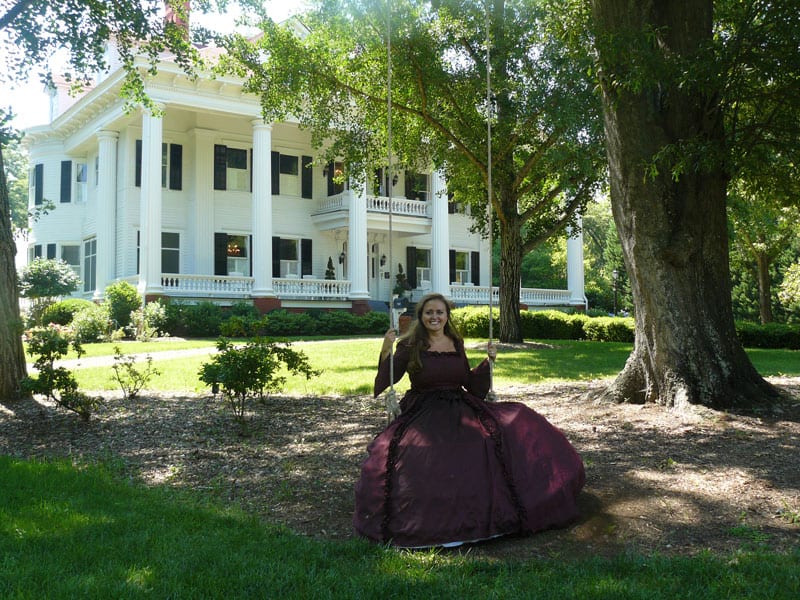 Twelve Oaks was the model for the Wilkes mansion in Gone With the Wind. Owner Nicole Greer rescued the building and made it into a b&b.