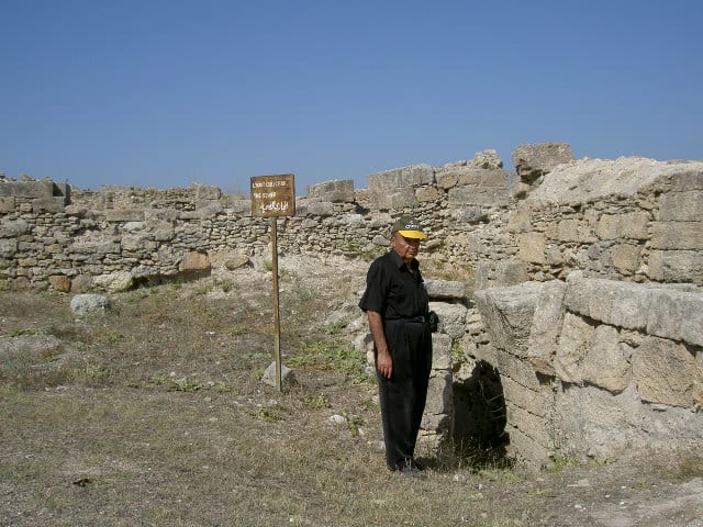 Author Habeeb Salloum surveying the ruins of the site of Ugarit. Habeeb Salloum photos.