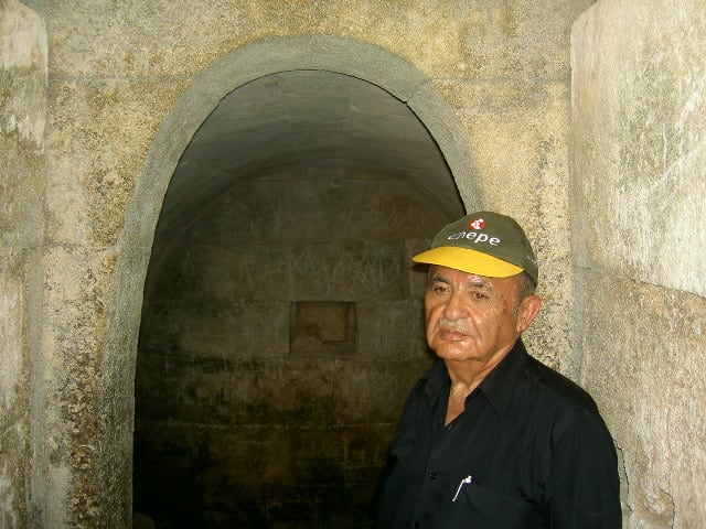 Ugarit - the author at one of the underground tombs in the ancient city of Ugarit.