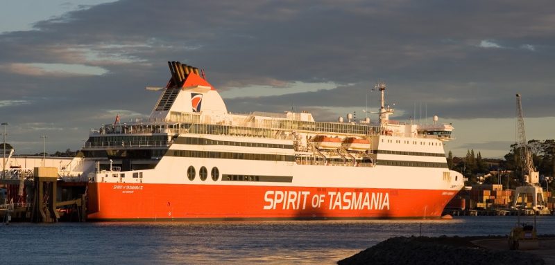 The Spirit of Tasmania ferry: 12 hours, so recommended you travel at night. And it can be very rough seas.