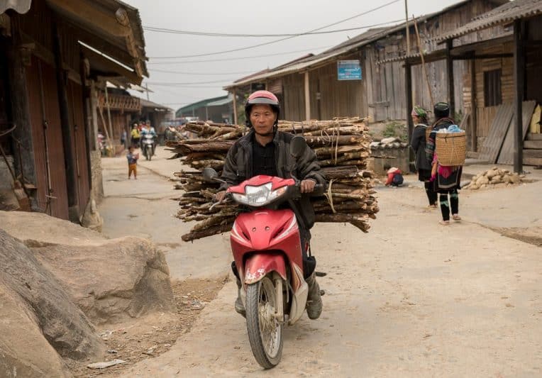 In the small villages around Sapa, there is little in the way of transportation, save for a few motorbikes and a truck or two.