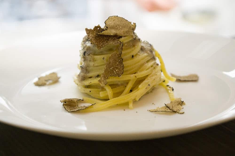 Pasta with a truffle sauce complemented with shaved truffles that have been freshly harvested, is a delicacy worth traveling to Umbria to partake in.