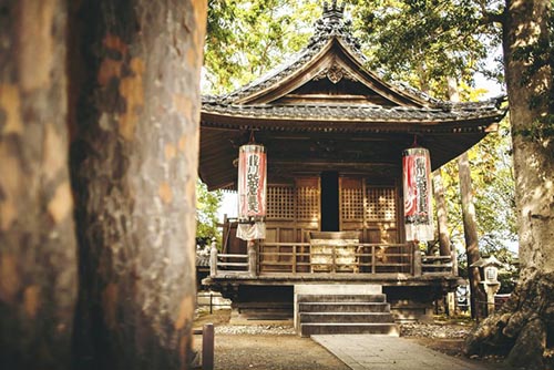 A shrine at Toyokawa Inari Temple.